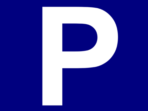 Drogowy znak parkingu płatnego w mieście